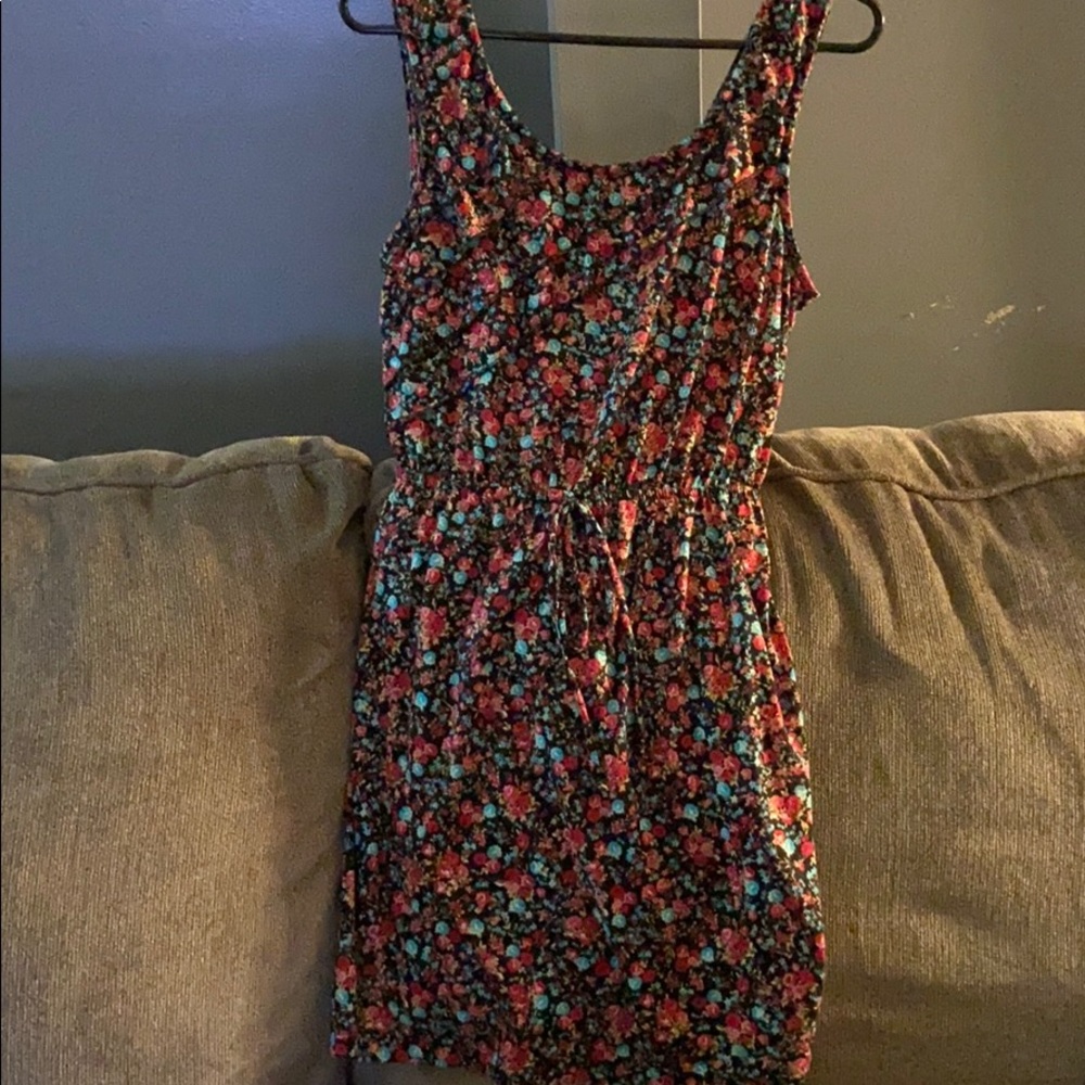 Flower print summer tank dress